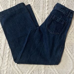 Banana Republic High-Rise Wide Leg Jeans - Deep Blue